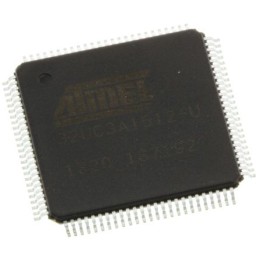 25 pcs - Microchip AT32UC3A1512-AUT, 32bit AVR32 Microcontroller, AT32, 66MHz, 512 kB Flash, 100-Pin TQFP