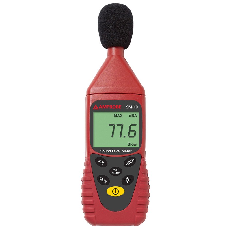 1 pcs - Amprobe SM 10 Sound Level Meter, 35dB to 130dB, 8kHz max