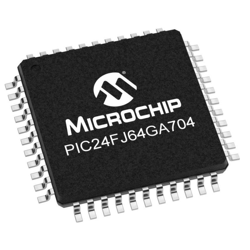 10 pcs - Microchip PIC24FJ64GA704-I/PT PIC Microcontroller, PIC24F, 44-Pin TQFP