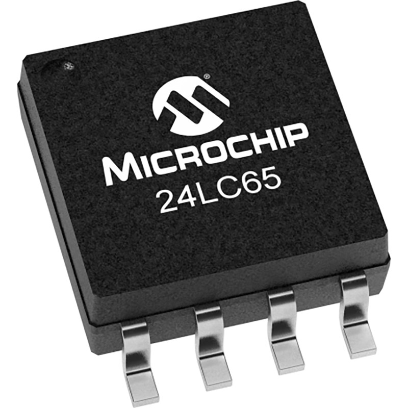 5 pcs - Microchip 24LC65-I/SM, 64kbit EEPROM Memory Chip, 900ns 8-Pin SOIJ Serial-I2C