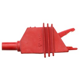 1 pcs - Electro PJP Alligator Clip, Nickel-Plated Steel Contact, 10A, Red