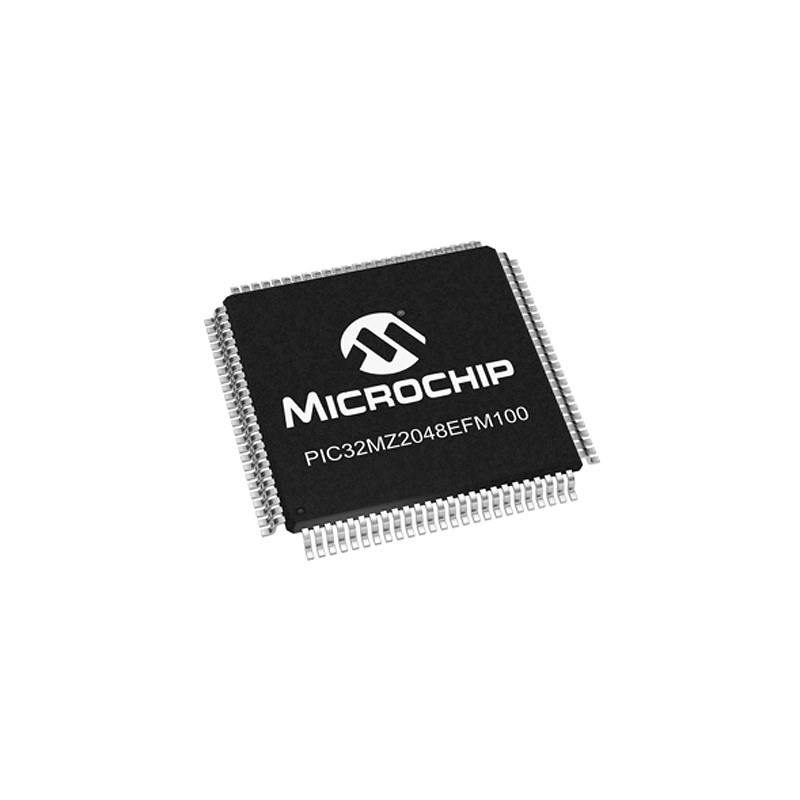 25 pcs - Microchip PIC32MZ2048EFM100-I/PF, 32bit MIPS® MicroAptiv™ Microcontroller, PIC32, 200MHz, 160 (Boot Flash) kB, 2.048