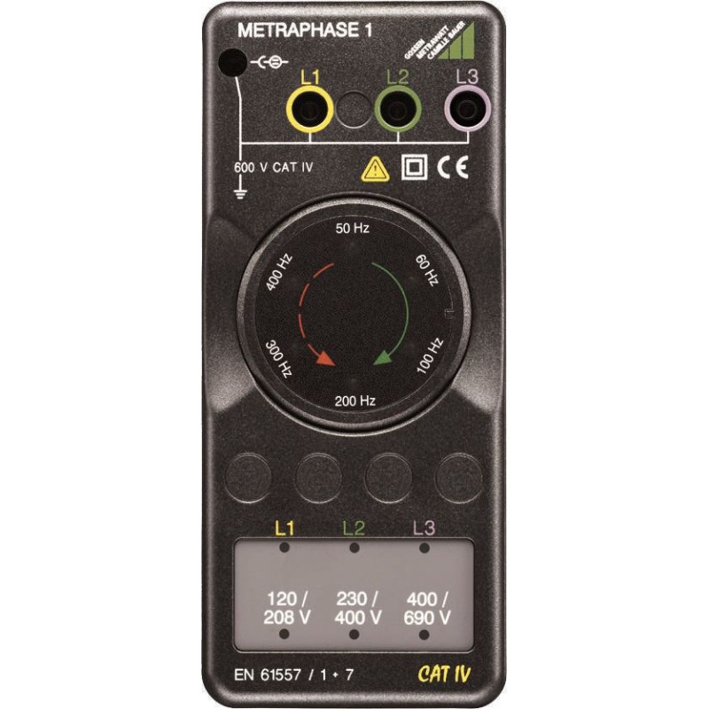 1 pcs - Gossen Metrawatt METRAPHASE 1 Phase Rotation Tester, CAT III 600 V, 410Hz Max, 690V Max