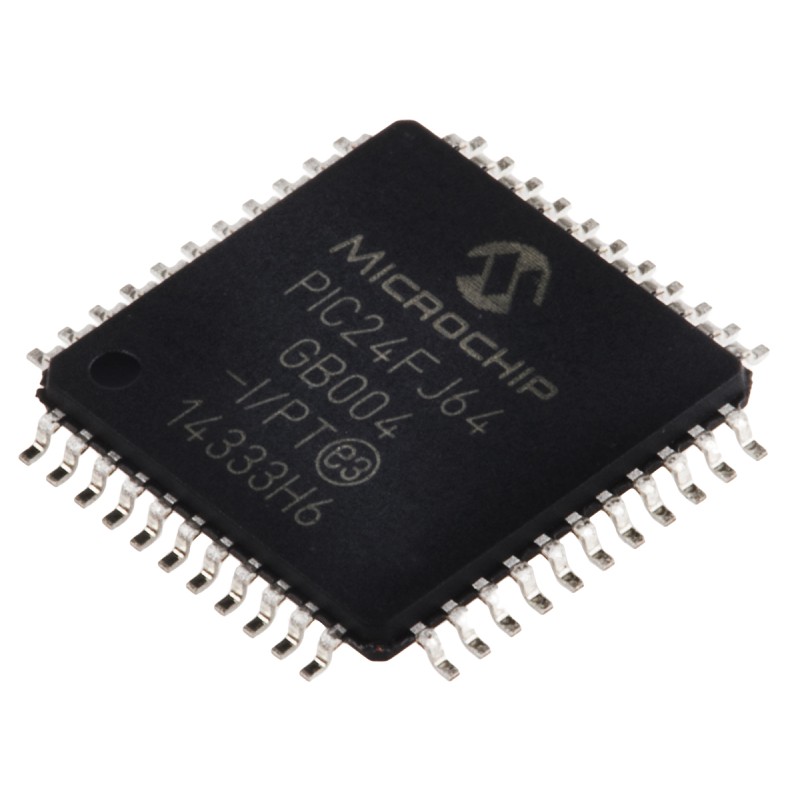 1 pcs - Microchip PIC24FJ64GB004-I/PT, 16bit PIC Microcontroller, PIC24FJ, 32MHz, 64 kB Flash, 44-Pin TQFP