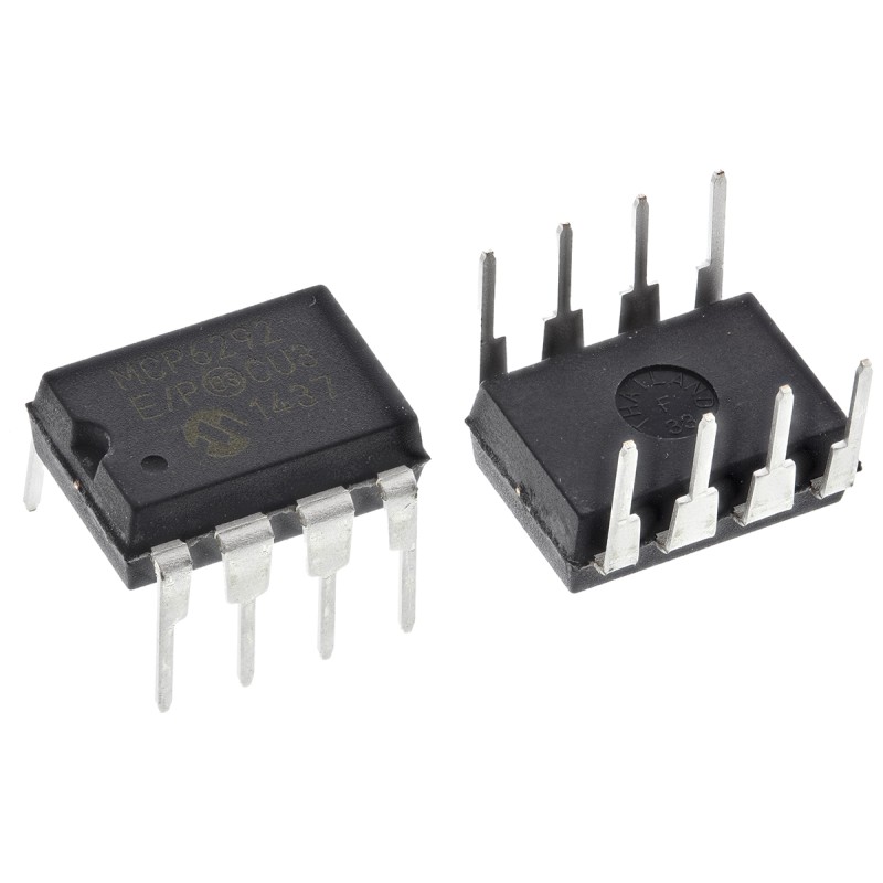 5 pcs - MCP6292-E/P Microchip, Op Amp, RRIO, 10MHz, 3 V, 5 V, 8-Pin PDIP