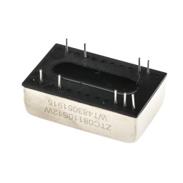 1 Tube of 10 - TRACOPOWER TEN 8WI DC-DC Converter, 12V dc/ 666mA Output, 43 - 160 V dc Input, 8W, Through Hole, +85°C Max Temp