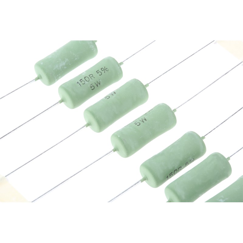50 pcs - Vishay 150Ω Wire Wound Resistor 5W ±5% AC05000001500JAC00