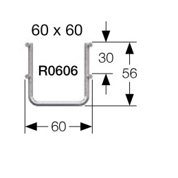 8 pcs - RS PRO Wire, 316 Stainless Steel 3m x 60 mm x 60 mm wing