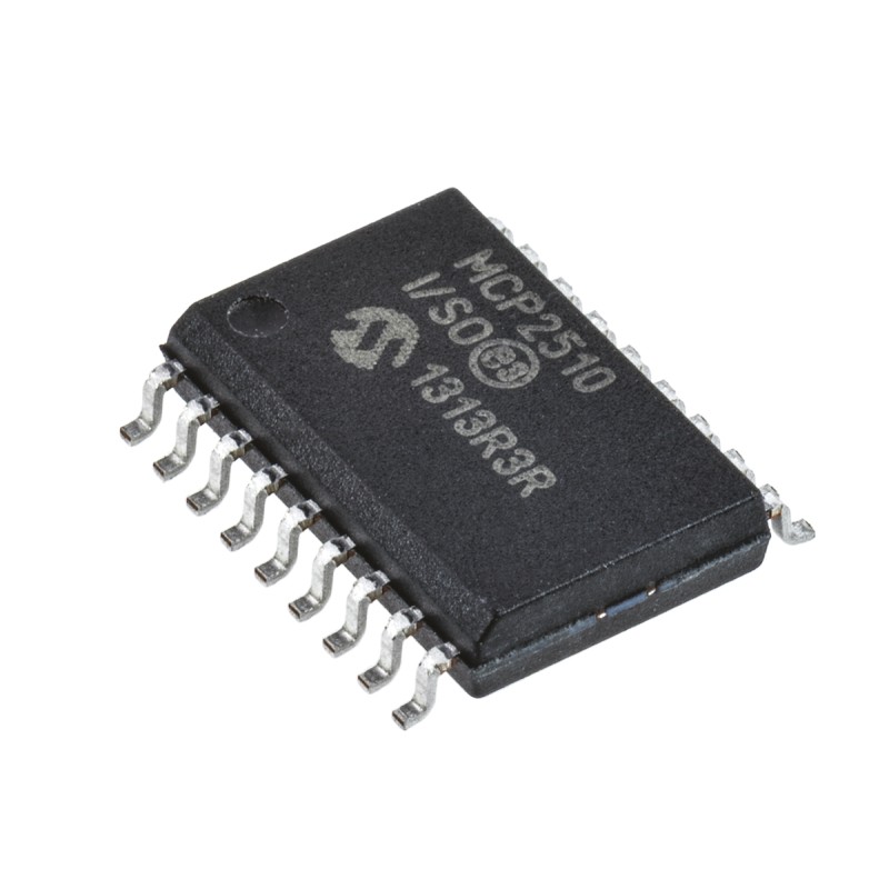 5 pcs - Microchip MCP2510-I/SO, CAN Controller 5Mbps CAN 1.2, CAN 2.0A, CAN 2.0B, 18-Pin SOIC W
