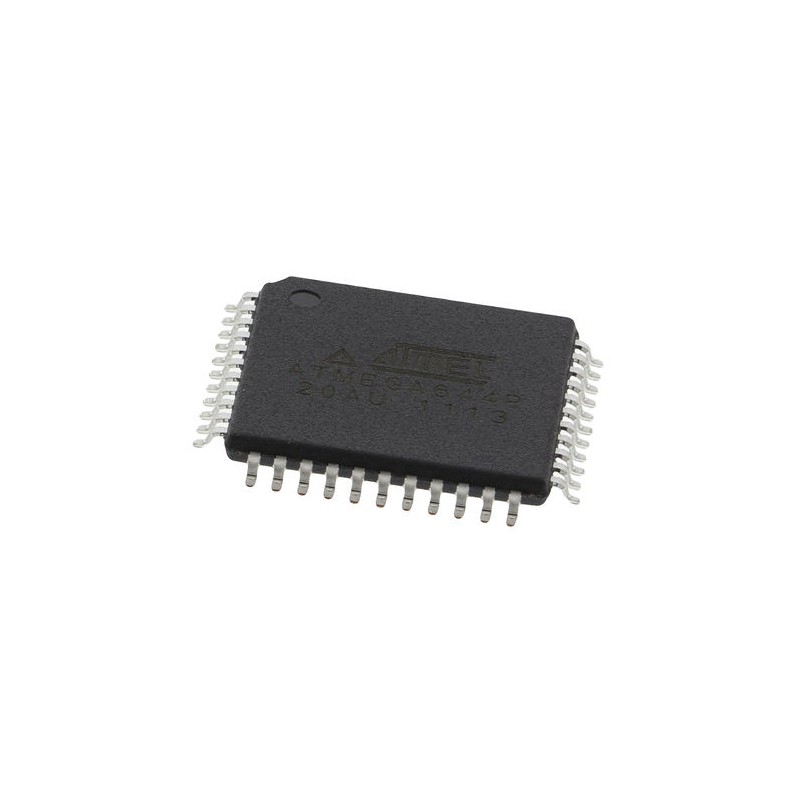 25 pcs - Microchip ATMEGA644P-20AU, 8bit AVR Microcontroller, ATmega, 20MHz, 64 kB Flash, 44-Pin TQFP