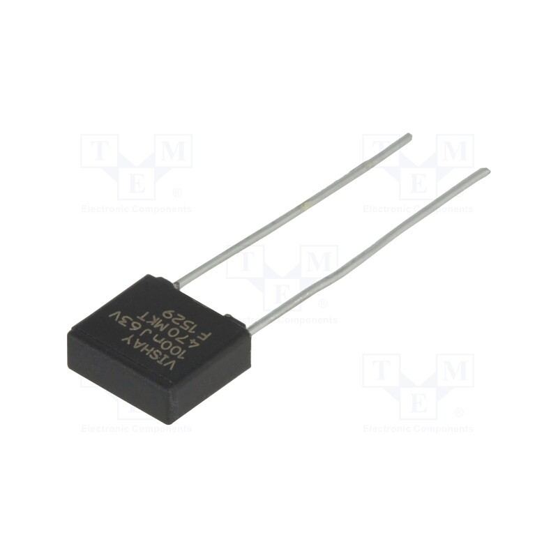 10 pcs x VISHAY - BFC247076104 - Capacitor: polyester, 100nF, 40VAC, 63VDC, 5mm, ±5%, 7.2x2.5x6.5mm