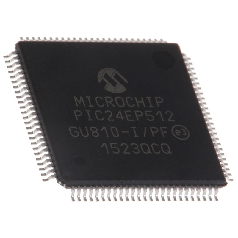 25 pcs - Microchip PIC24EP512GU810-I/PF, 16bit PIC Microcontroller, PIC24EP, 70MHz, 536 kB Flash, 100-Pin TQFP