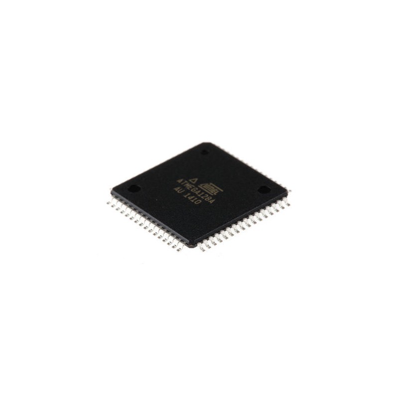 1 pcs - Microchip ATMEGA128A-AU, 8bit AVR Microcontroller, ATmega, 16MHz, 128 kB Flash, 64-Pin TQFP