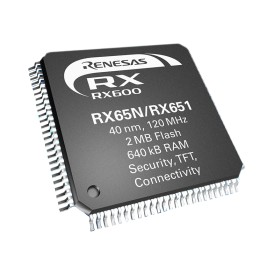 1 pcs - Renesas Electronics R5F56519BDBP20, 32bit RXv2 Microcontroller, RX65N, 120MHz, 1 MB Flash, 64-Pin TFBGA