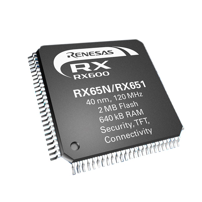 1 pcs - Renesas Electronics R5F56519BDBP20, 32bit RXv2 Microcontroller, RX65N, 120MHz, 1 MB Flash, 64-Pin TFBGA