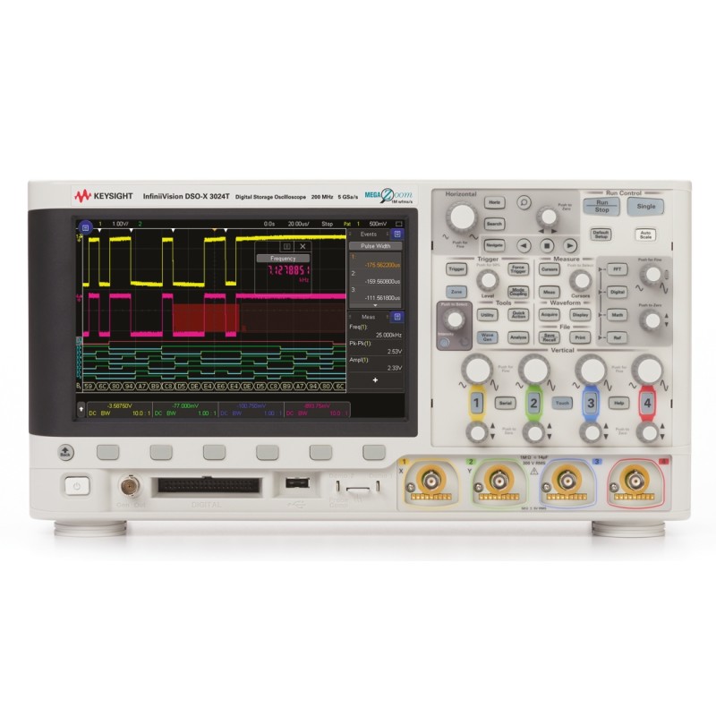 1 pcs - Keysight Technologies DSOX3024T InfiniiVision 3000T X Series Digital Bench Oscilloscope, 4 Analogue Channels, 200MHz -