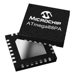 2 pcs - Microchip ATMEGA88V-10MU, 8bit AVR Microcontroller, ATmega, 10MHz, 8 kB Flash, 32-Pin VQFN