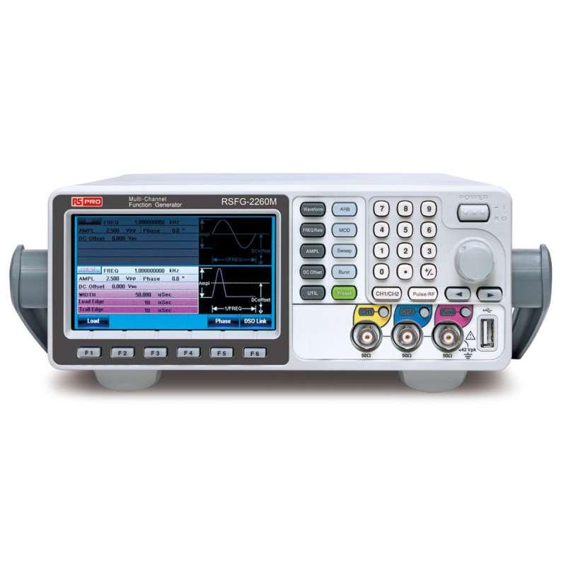 1 pcs - RS PRO RSFG-2260M Function Generator, 25MHz Max, FM Modulation - RS Calibration