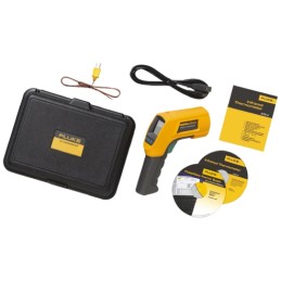 1 pcs - Fluke 572 Infrared Thermometer, -30°C Min, ±1 % Accuracy, °C and °F Measurements With RS Calibration