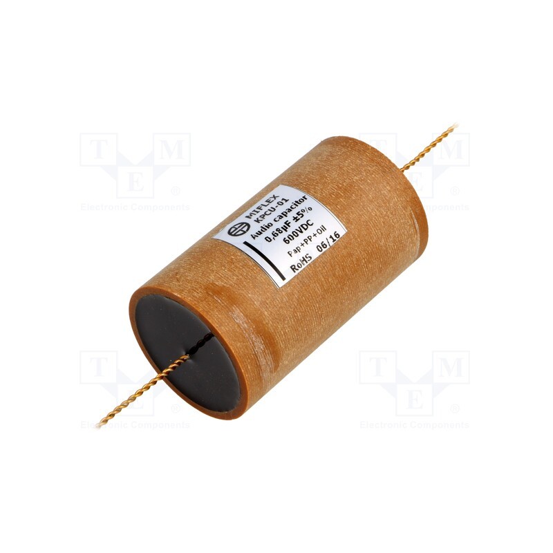 2 pcs x MIFLEX - KPCU01H468J - Capacitor: copper-polypropylene-paper, 0.68uF, 600VDC, ±5%, THT