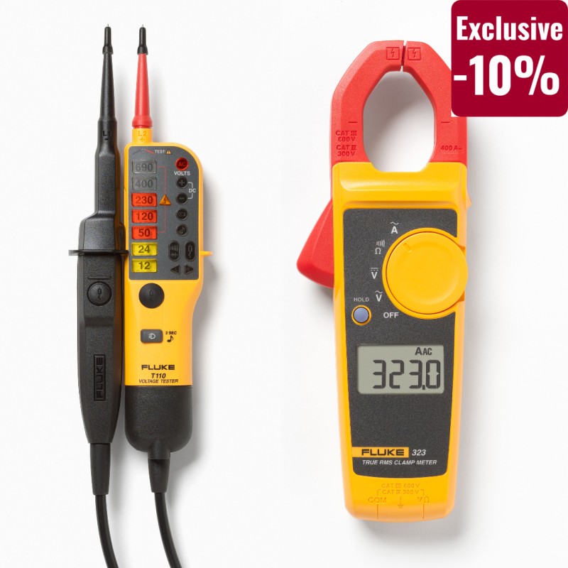 1 pcs - Fluke 323 Clamp Meter, Max Current 400A ac CAT III 600 V, CAT IV 300 V