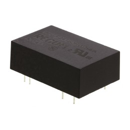 1 Tube of 15 - Recom REC3 DC-DC Converter, ±12V dc/ ±125mA Output, 18 - 36 V dc Input, 3W, Through Hole, +85°C Max Temp -40°C