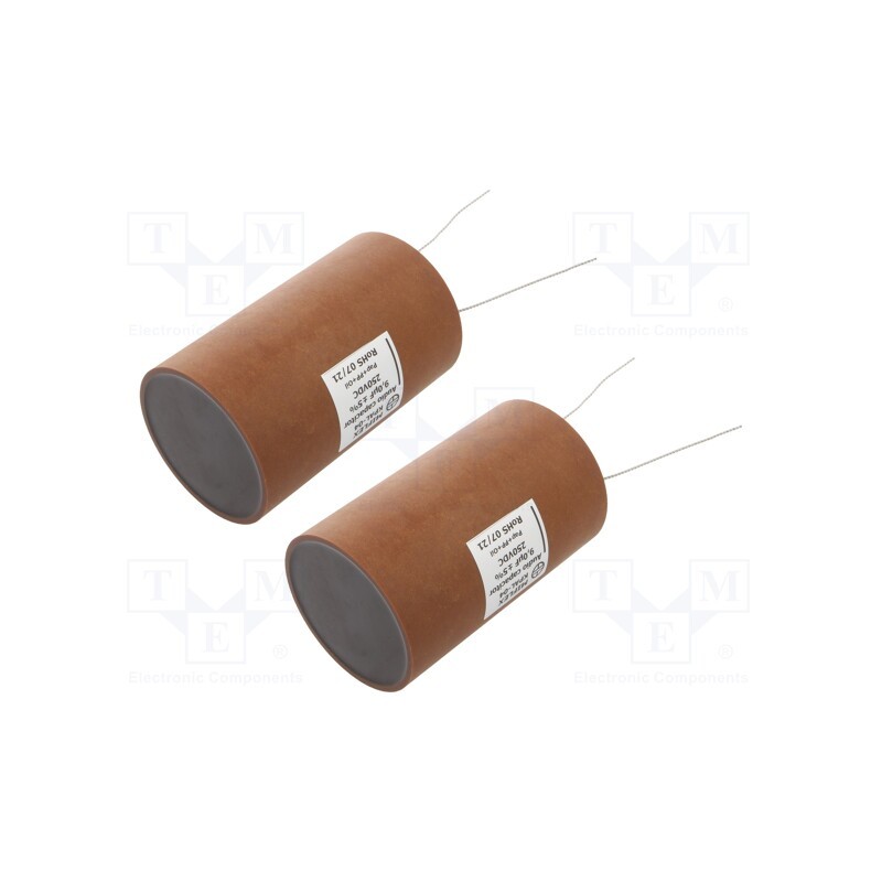 2 pcs x MIFLEX - KPAL04F590J - Capacitor: aluminum-polypropylene-paper, 9uF, 250VDC, ±5%, THT