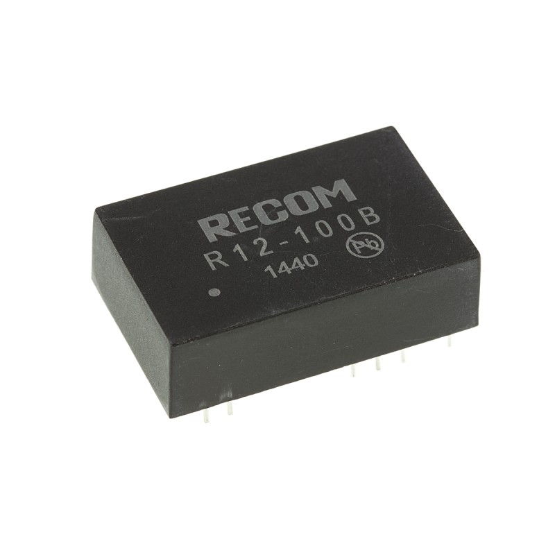 1 Tube of 15 - Recom R12 DC-DC Converter, 55 - 135V dc/ 50mA Output, 10 - 14 V dc Input, 5W, Through Hole, +70°C Max