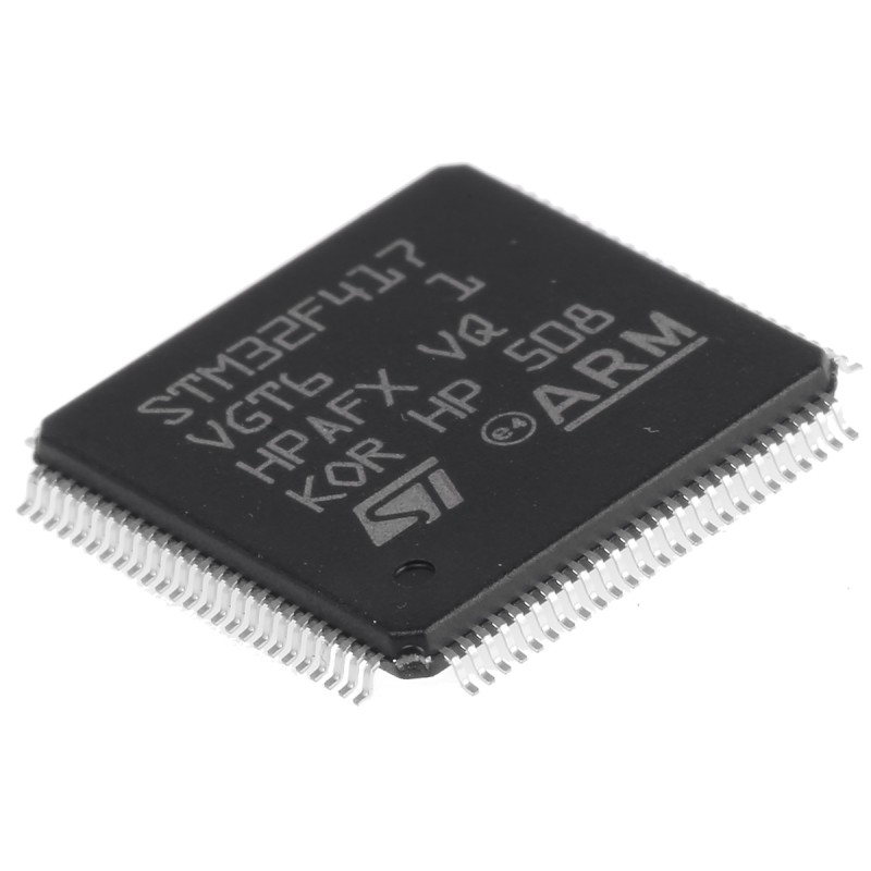 10 pcs - STMicroelectronics STM32F417VGT6, 32bit ARM Cortex M4 Microcontroller, STM32F4, 168MHz, 1.024 MB Flash, 100-Pin LQFP