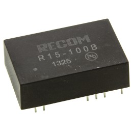 1 Tube of 15 - Recom R15 DC-DC Converter, 55 - 135V dc/ 50mA Output, 14 - 17 V dc Input, 5W, Through Hole, +70°C Max
