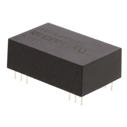 1 Tube of 15 - Recom REC3 DC-DC Converter, ±15V dc/ ±100mA Output, 4.25 - 5.75 V dc Input, 3W, Through Hole, +80°C Max Temp