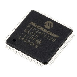1 pcs - Microchip PIC24FJ128GA010-I/PF, 16bit PIC Microcontroller, PIC24FJ, 32MHz, 128 kB Flash, 100-Pin TQFP