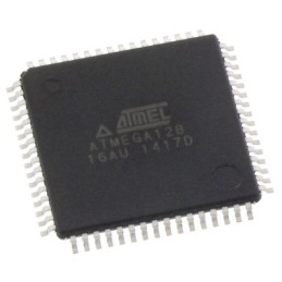 25 pcs - Microchip ATMEGA128-16AU, 8bit AVR Microcontroller, ATmega, 16MHz, 128 kB Flash, 64-Pin TQFP