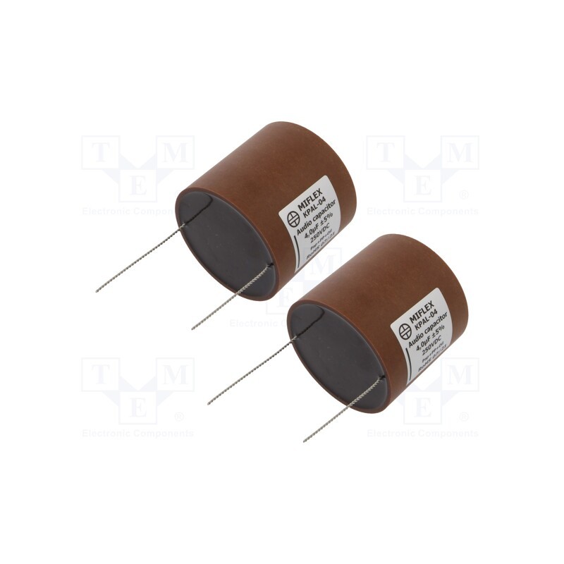 2 pcs x MIFLEX - KPAL04F540J - Capacitor: aluminum-polypropylene-paper, 4uF, 250VDC, ±5%, THT
