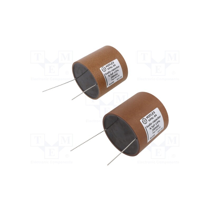 2 pcs x MIFLEX - KPAL04F547J - Capacitor: aluminum-polypropylene-paper, 4.7uF, 250VDC, ±5%, THT