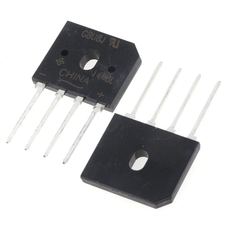 5 pcs - Vishay Bridge Rectifier, 8A, 600V, 4-Pin