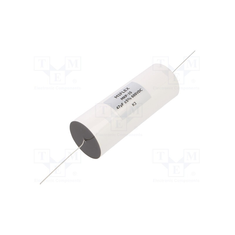 2 pcs x MIFLEX - KPAL04F610J - Capacitor: aluminum-polypropylene-paper, 10uF, 250VDC, ±5%, THT