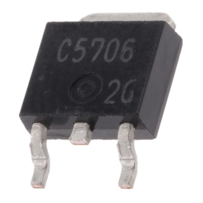 5 pcs - onsemi 2SC5706-TL-H NPN Transistor, 5 A, 50 V, 4-Pin TP-FA