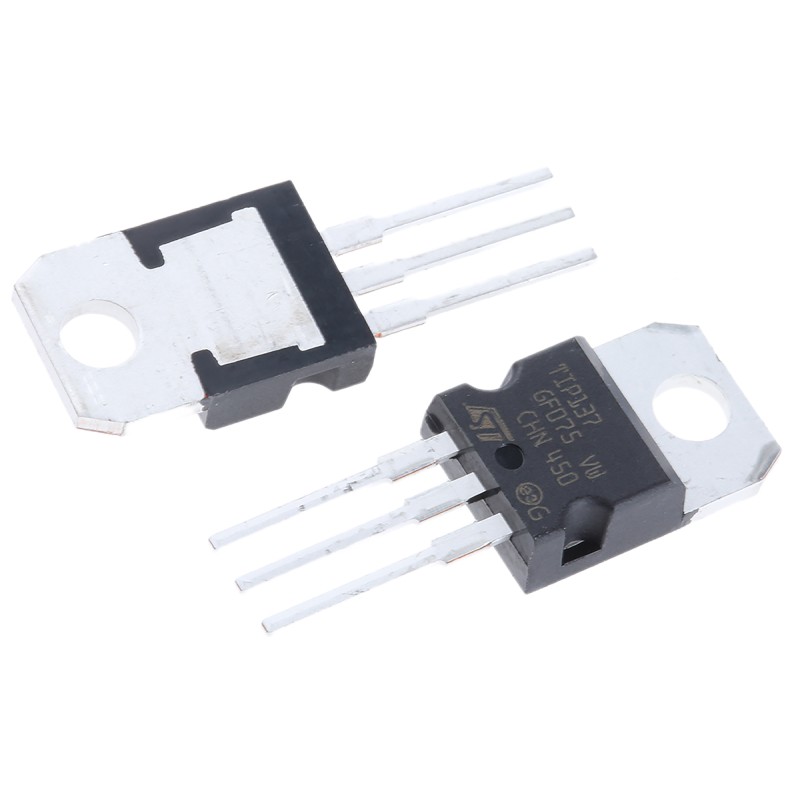 5 pcs - STMicroelectronics TIP137 PNP Darlington Transistor, 8 A 100 V HFE:500, 3-Pin TO-220