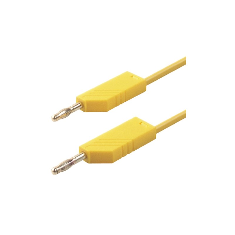 1 pcs - Hirschmann Test & Measurement Test lead, 16A, 60V dc, Yellow, 25cm Lead Length