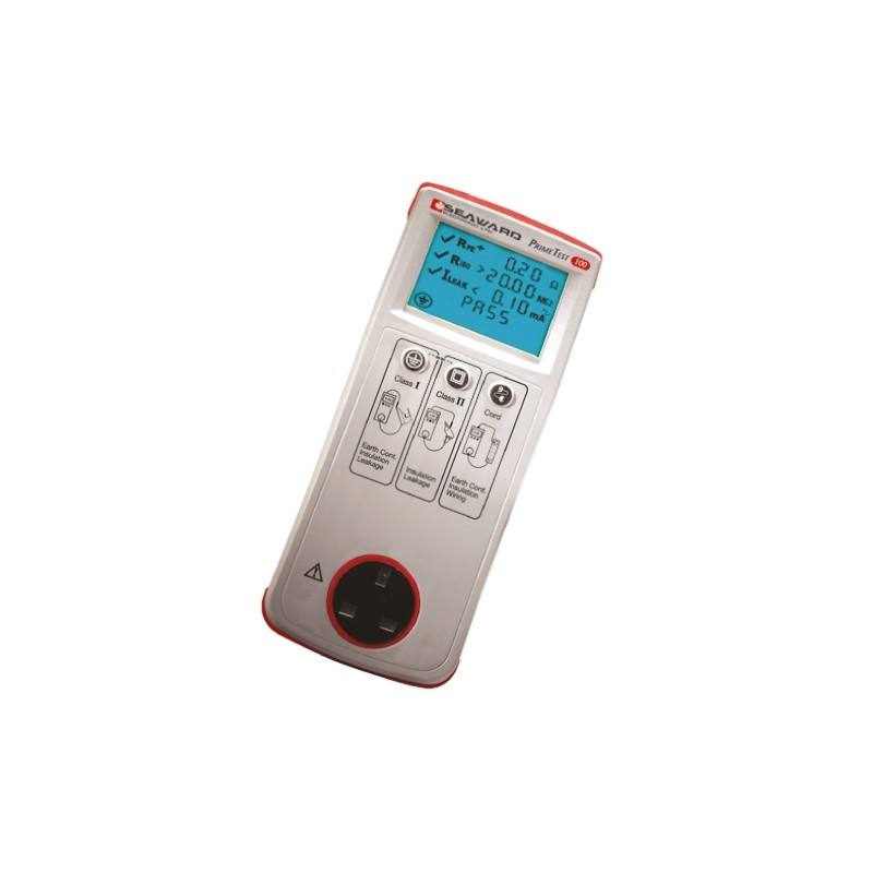 1 pcs - Seaward PrimeTest 100 UK PAT Tester, Class I, Class II Test Type With RS Calibration