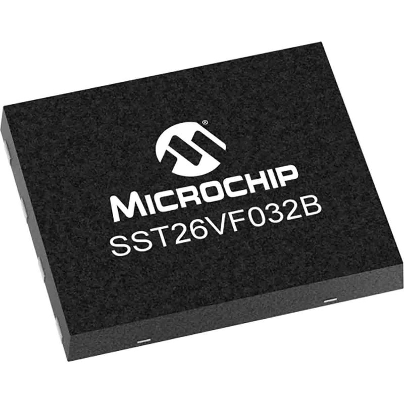 5 pcs - Microchip NOR 32Mbit SPI Flash Memory 8-Pin WDFN-S-8, SST26VF032BT-104I/MF