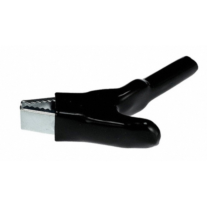 1 pcs - Mueller Electric Crocodile Clip, Zinc-Plated Steel Contact, 25A, Black