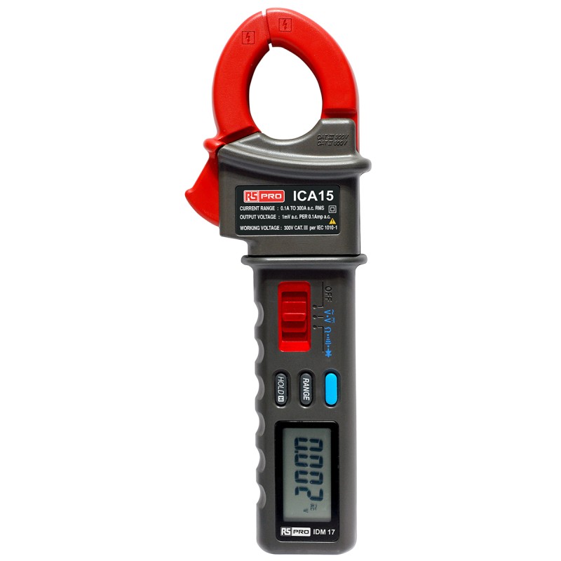 1 pcs - RS PRO IEK10N Clamp Meter, Max Current 300A ac CAT II 600 V, CAT III 300 V With UKAS Calibration