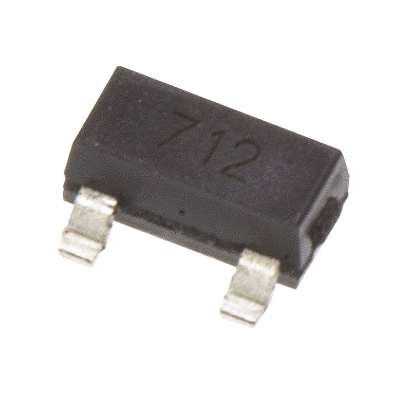 5 pcs - Semtech SM712.TCT, Dual-Element Bi-Directional TVS Diode, 400W, 3-Pin SOT-23