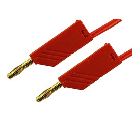 1 pcs - Hirschmann Test & Measurement, 32A, 30 V ac, 60V dc, Red, 250mm Lead Length