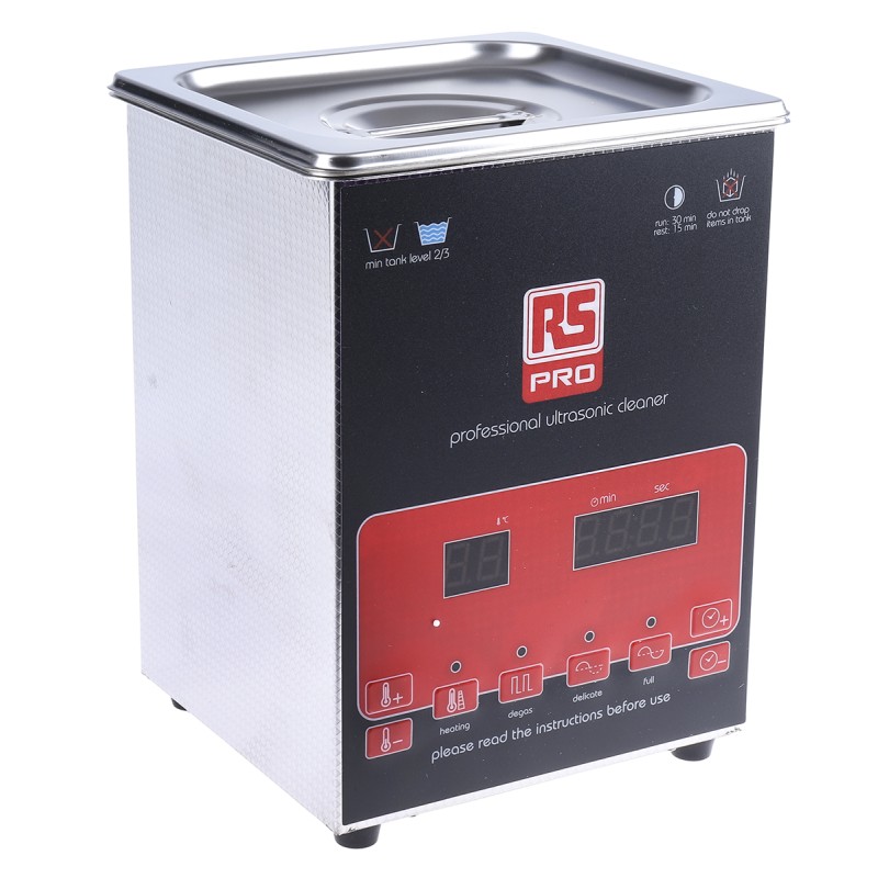 1 pcs - RS PRO Ultrasonic Cleaner, 100W, 2L