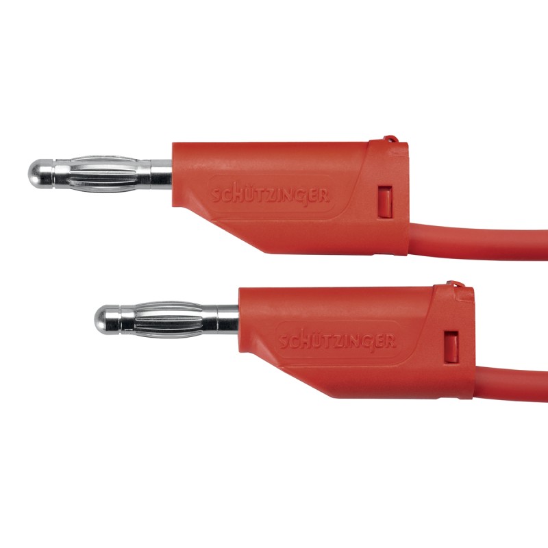 1 pcs - Schutzinger Test lead, 16A, 33 V ac, 70V dc, Red, 1m Lead Length