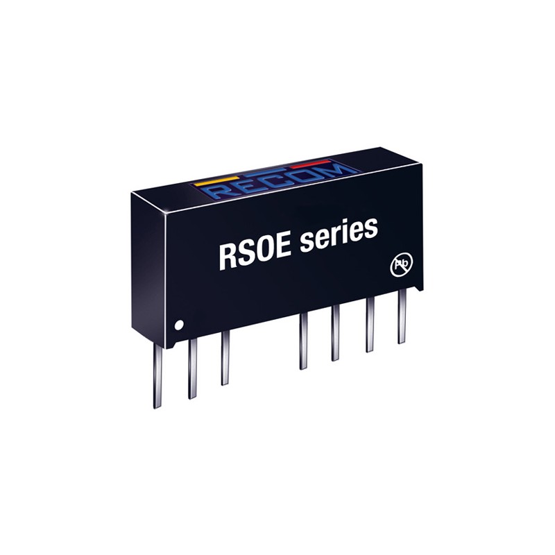 1 Tube of 22 - Recom RSOE DC-DC Converter, 5V dc/ 200mA Output, 18 - 36 V dc Input, 1W, Through Hole, +80°C Max Temp -40°C Min