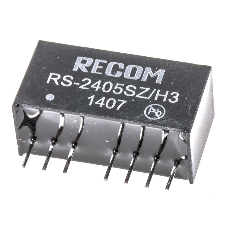 1 Tube of 22 - Recom RS DC-DC Converter, 5V dc/ 400mA Output, 9 - 36 V dc Input, 2W, Through Hole, +75°C Max Temp -40°C Min Temp